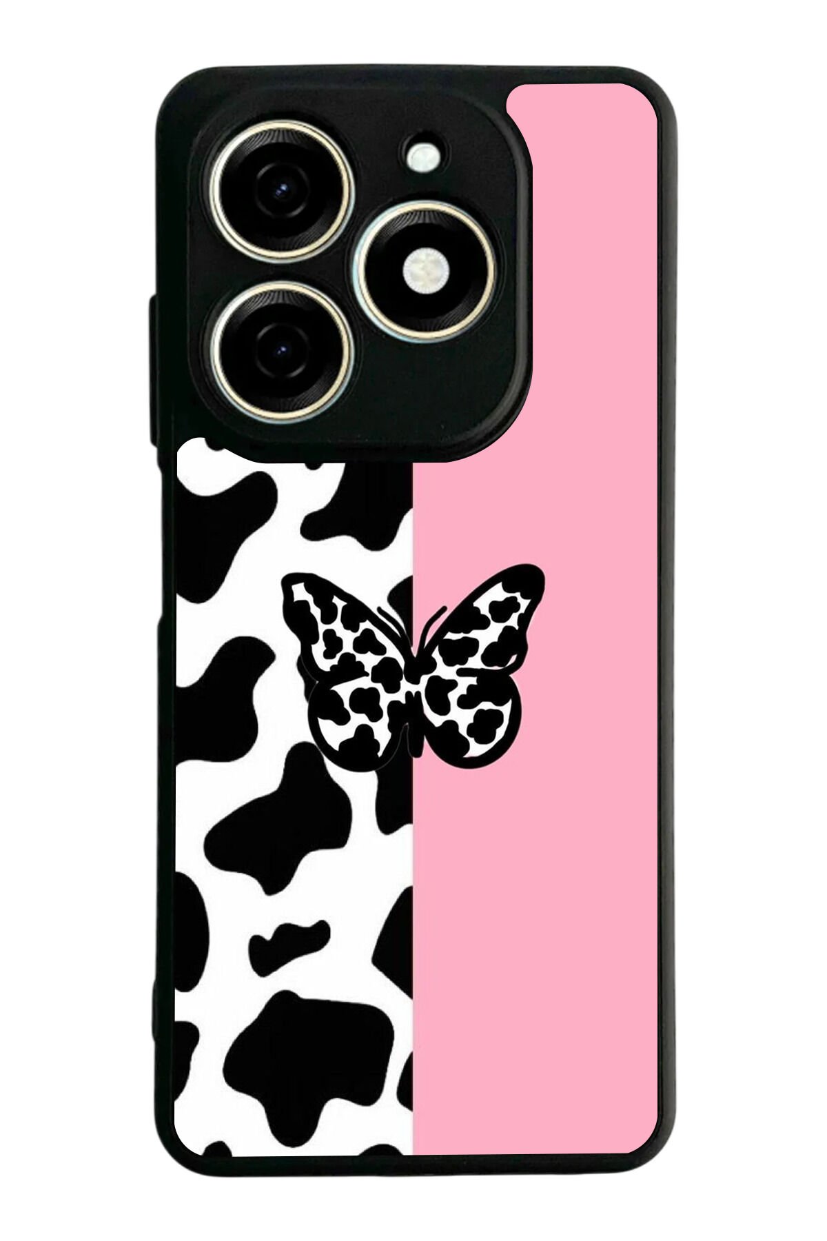 Infınıx Smart 8 Pro Uyumlu Kelebek Tasarımlı Glossy Premium Kılıf