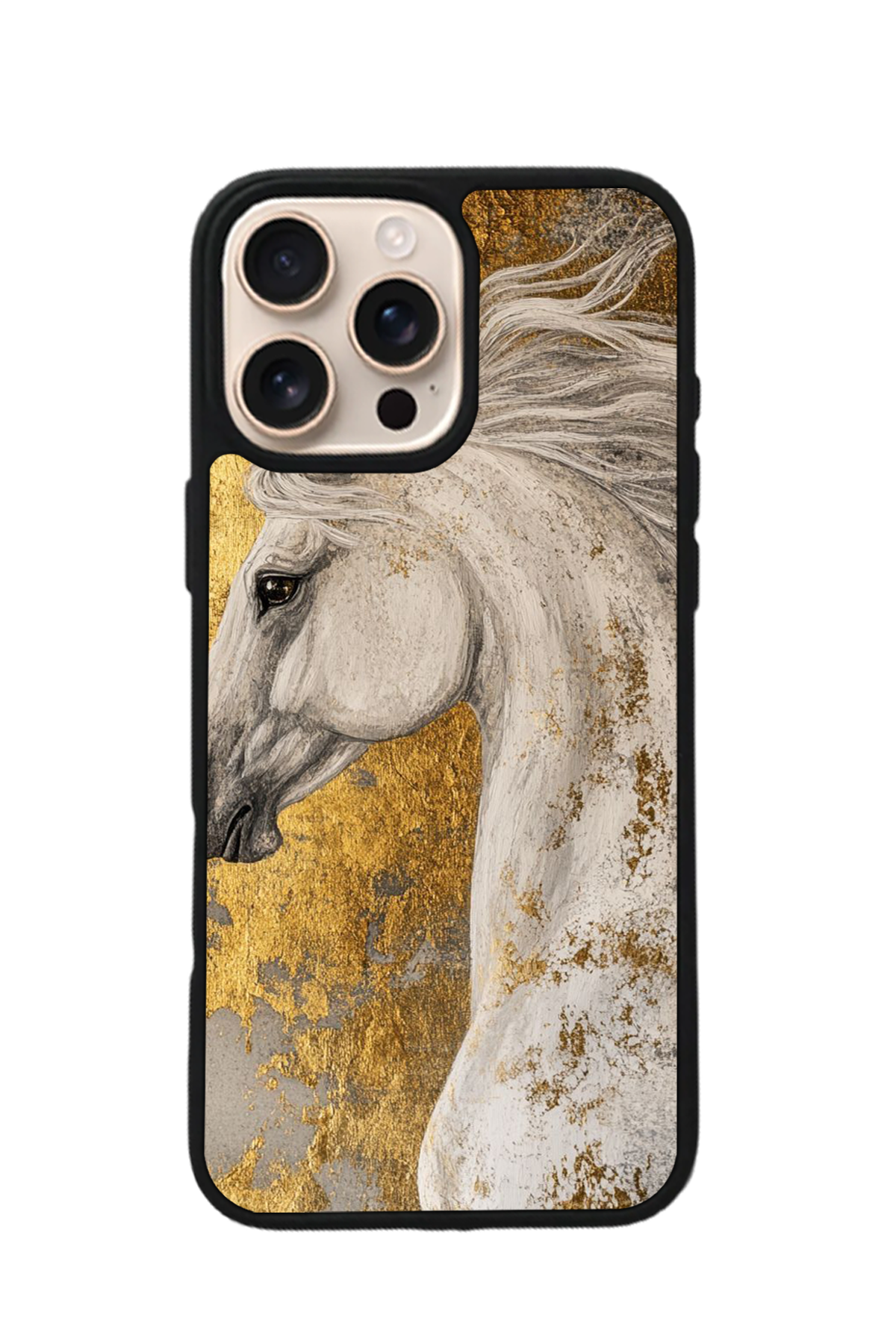 iPhone 16 Pro Uyumlu At Horse Tasarımlı Glossy Premium Kılıf