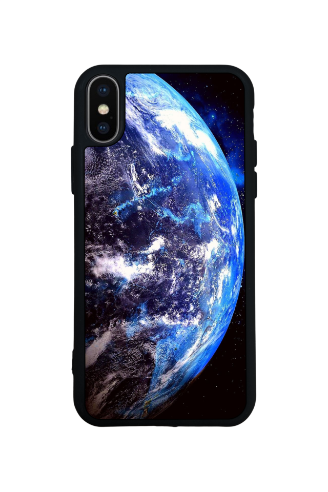 iPhone X/ XS Uyumlu Ay Tasarımlı Glossy Premium Kılıf