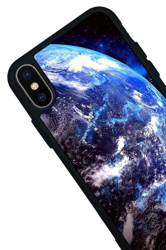 iPhone X/ XS Uyumlu Ay Tasarımlı Glossy Premium Kılıf