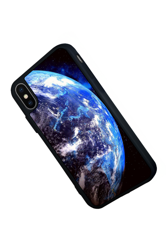 iPhone X/ XS Uyumlu Ay Tasarımlı Glossy Premium Kılıf