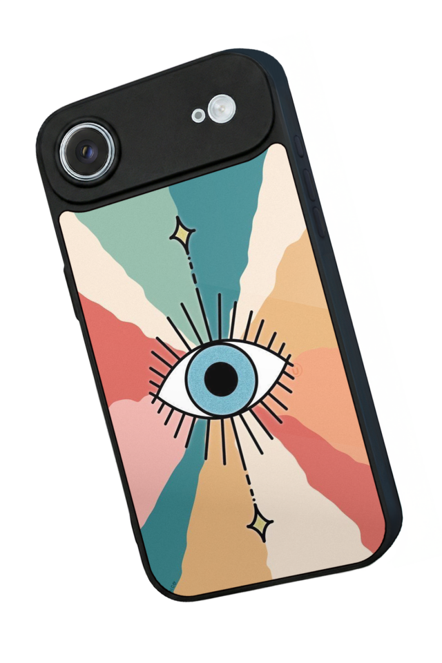 iPhone 17 Air Uyumlu Göz Tasarımlı Glossy Premium Kılıf