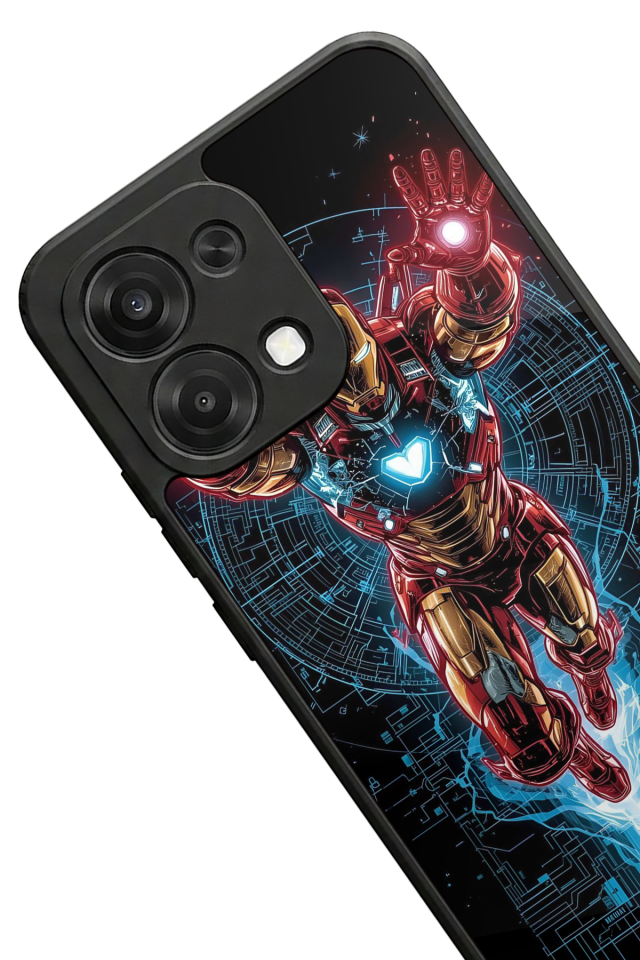 Oppo A6 Pro Uyumlu Iron Man ( Demir Adam ) Tasarımlı Glossy Premium Kılıf