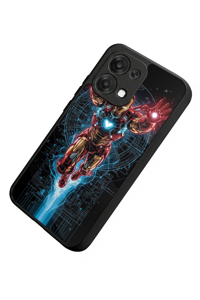 Oppo A6 Pro Uyumlu Iron Man ( Demir Adam ) Tasarımlı Glossy Premium Kılıf