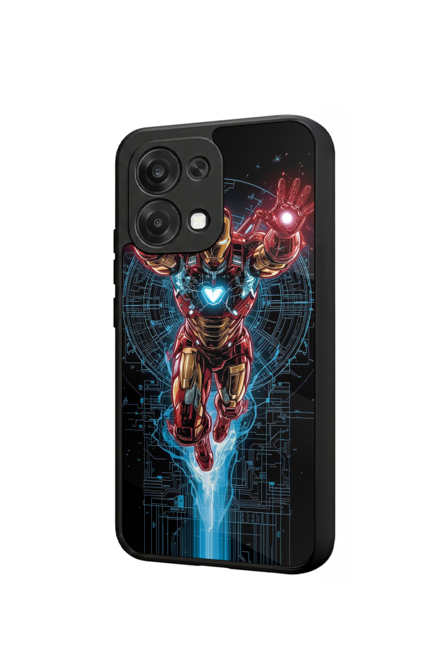Oppo A6 Pro Uyumlu Iron Man ( Demir Adam ) Tasarımlı Glossy Premium Kılıf