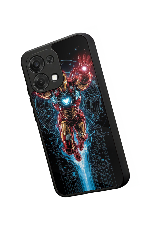 Oppo A6 Pro Uyumlu Iron Man ( Demir Adam ) Tasarımlı Glossy Premium Kılıf