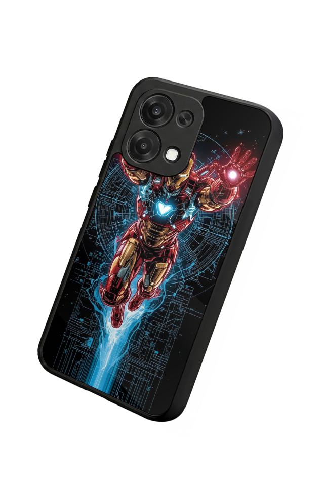 Oppo A6 Pro Uyumlu Iron Man ( Demir Adam ) Tasarımlı Glossy Premium Kılıf
