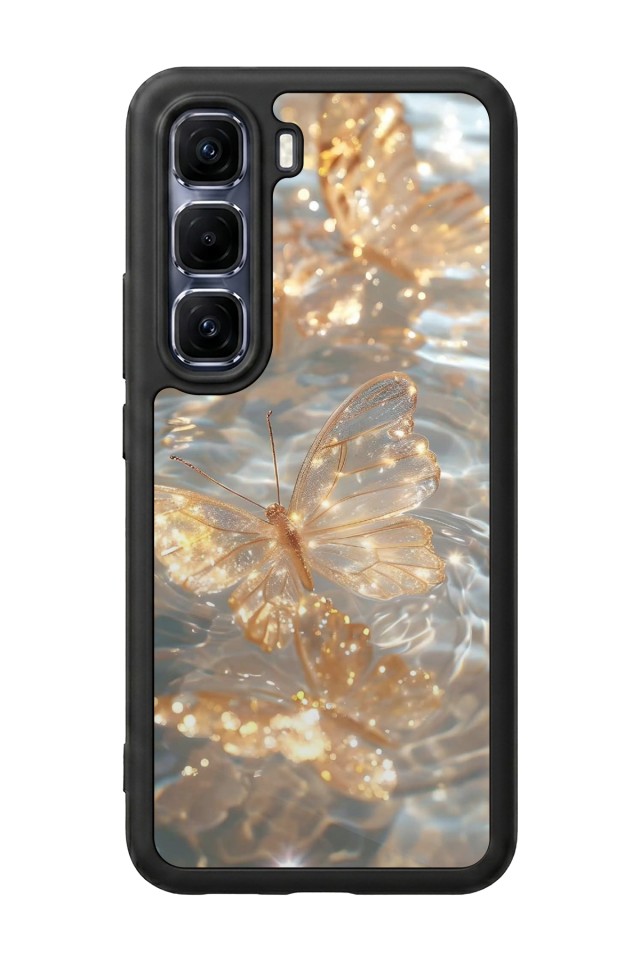 Infinix Hot 60 Pro Plus Uyumlu Kelebek Tasarımlı Glossy Premium Kılıf
