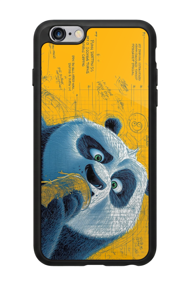 iPhone 6 Plus Uyumlu Kung Fu Panda Tasarımlı Glossy Premium Kılıf