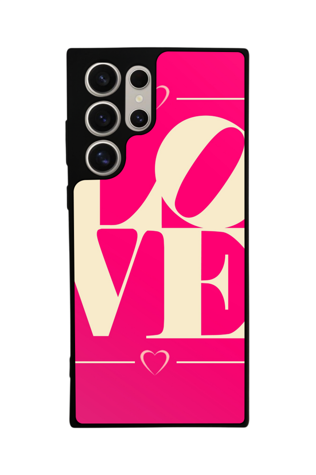 Samsung Galaxy S23 Ultra Uyumlu Love Tasarımlı Glossy Premium Kılıf