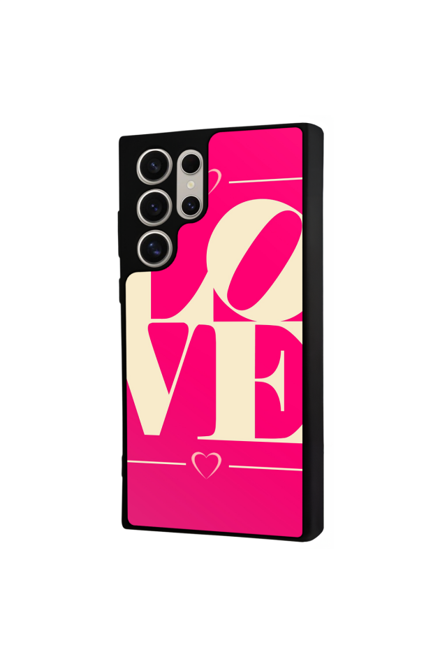 Samsung Galaxy S23 Ultra Uyumlu Love Tasarımlı Glossy Premium Kılıf