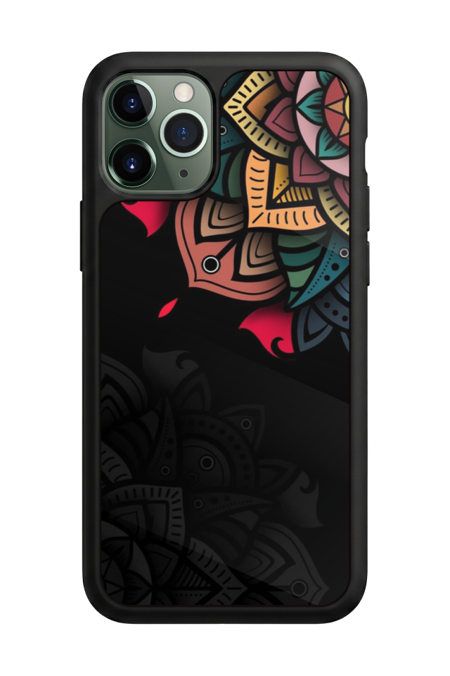 iPhone 11 Pro Uyumlu Mandala Tasarımlı Glossy Premium Kılıf