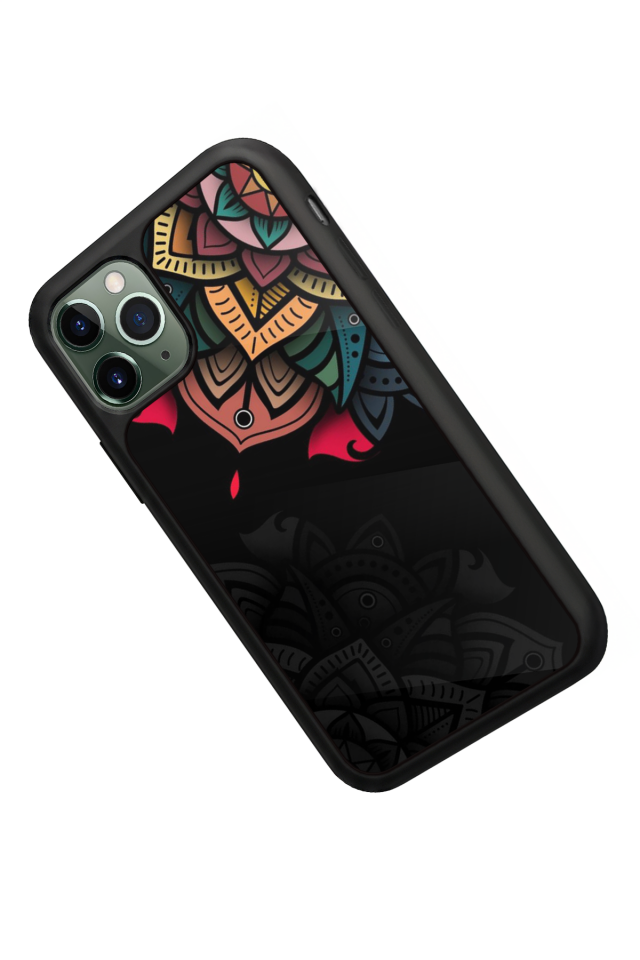 iPhone 11 Pro Uyumlu Mandala Tasarımlı Glossy Premium Kılıf