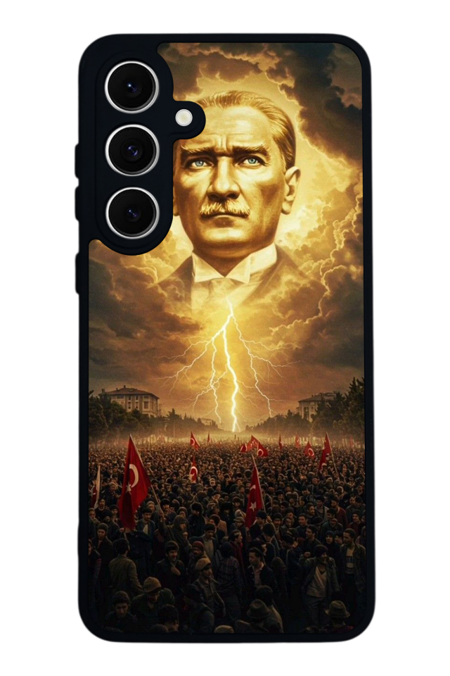 Samsung Galaxy S24 FE Uyumlu Mustafa Kemal Ataturk Tasarımlı Glossy Premium Kılıf