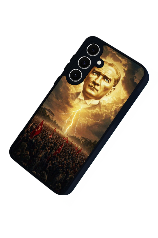 Samsung Galaxy S24 FE Uyumlu Mustafa Kemal Ataturk Tasarımlı Glossy Premium Kılıf