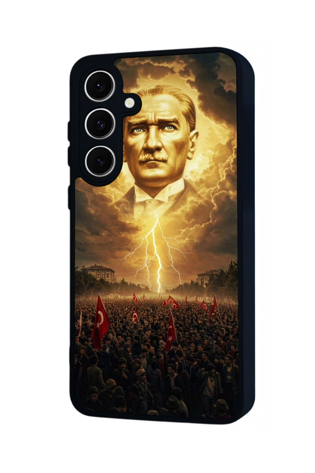 Samsung Galaxy S24 FE Uyumlu Mustafa Kemal Ataturk Tasarımlı Glossy Premium Kılıf