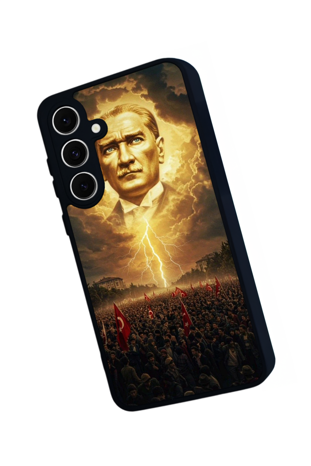 Samsung Galaxy S24 FE Uyumlu Mustafa Kemal Ataturk Tasarımlı Glossy Premium Kılıf