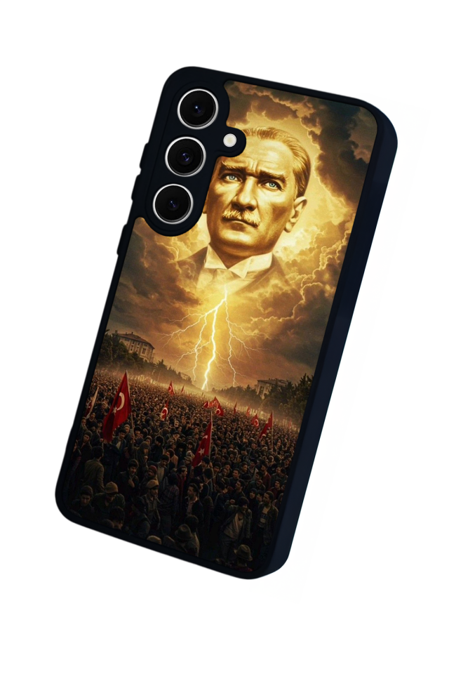 Samsung Galaxy S24 FE Uyumlu Mustafa Kemal Ataturk Tasarımlı Glossy Premium Kılıf
