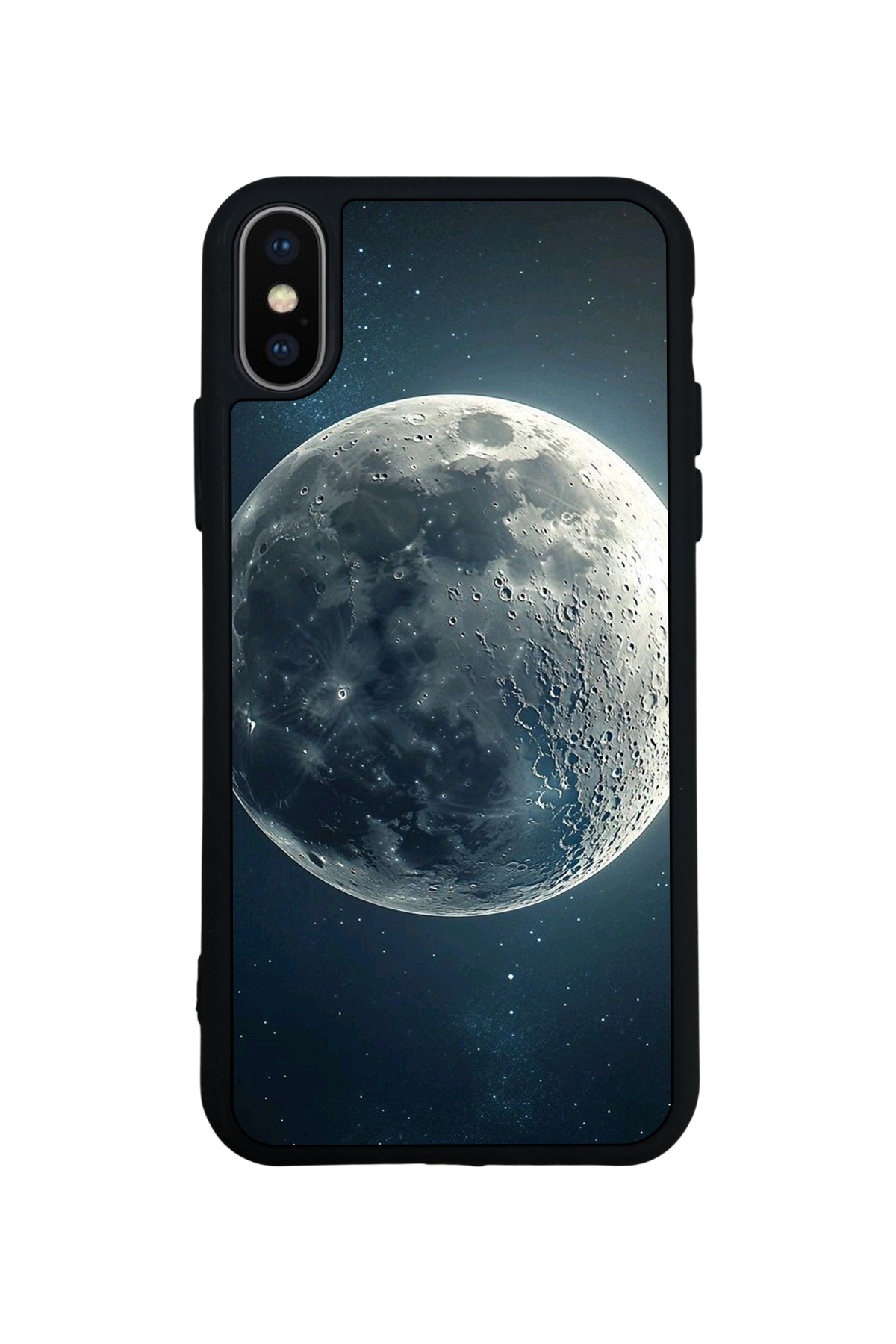 iPhone X/ XS Uyumlu Ay Tasarımlı Glossy Premium Kılıf
