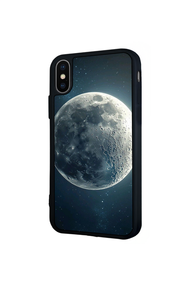 iPhone X/ XS Uyumlu Ay Tasarımlı Glossy Premium Kılıf