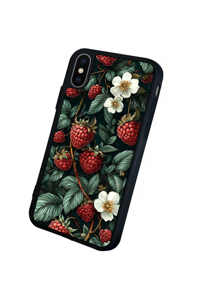 iPhone XS Max Uyumlu Botanik Tasarımlı Glossy Premium Kılıf