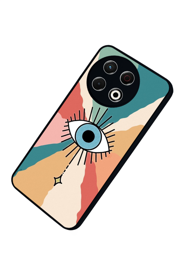 Tecno Spark 30 Pro Uyumlu Göz Tasarımlı Glossy Premium Kılıf