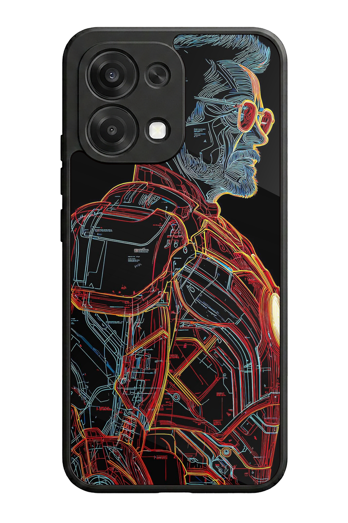 Oppo A6 Pro Uyumlu Iron Man ( Demir Adam ) Tasarımlı Glossy Premium Kılıf