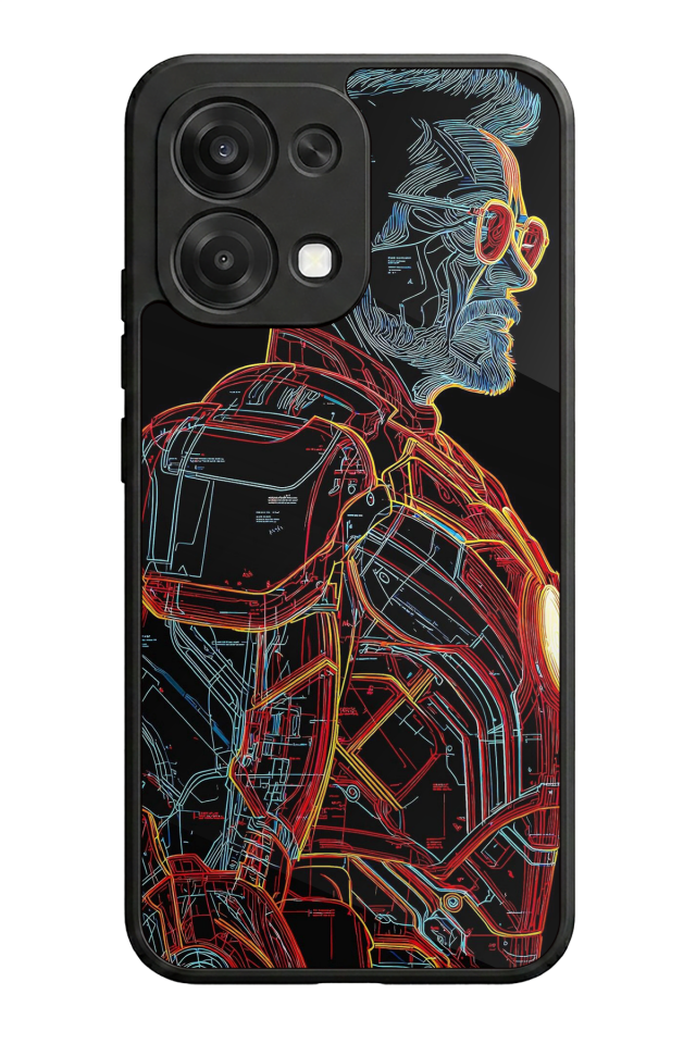 Oppo A6 Pro Uyumlu Iron Man ( Demir Adam ) Tasarımlı Glossy Premium Kılıf