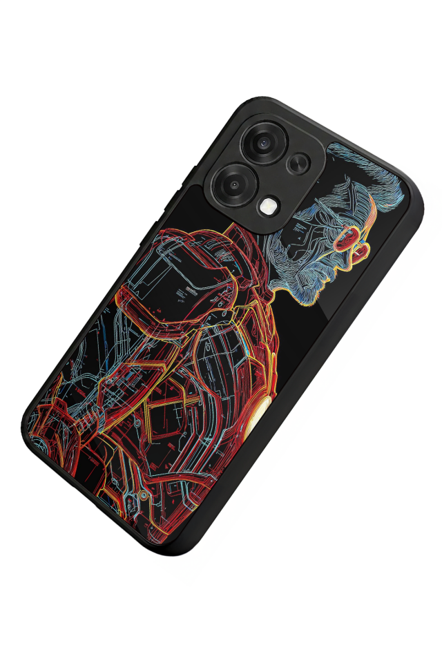 Oppo A6 Pro Uyumlu Iron Man ( Demir Adam ) Tasarımlı Glossy Premium Kılıf