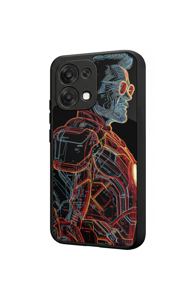 Oppo A6 Pro Uyumlu Iron Man ( Demir Adam ) Tasarımlı Glossy Premium Kılıf