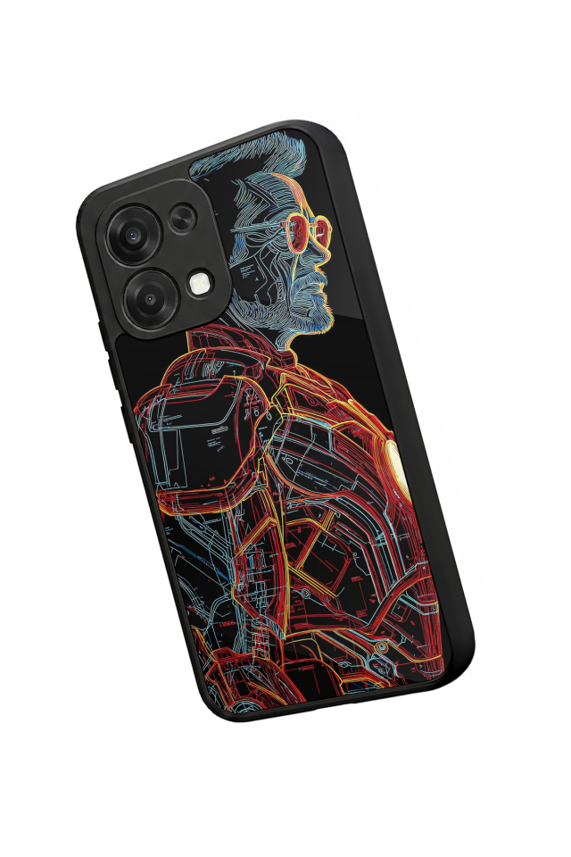 Oppo A6 Pro Uyumlu Iron Man ( Demir Adam ) Tasarımlı Glossy Premium Kılıf