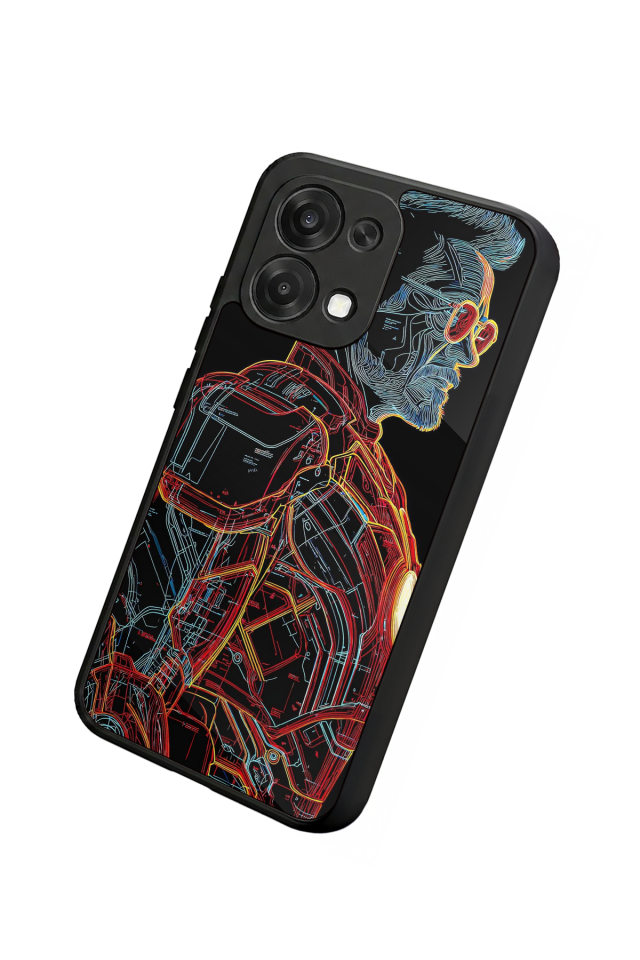 Oppo A6 Pro Uyumlu Iron Man ( Demir Adam ) Tasarımlı Glossy Premium Kılıf