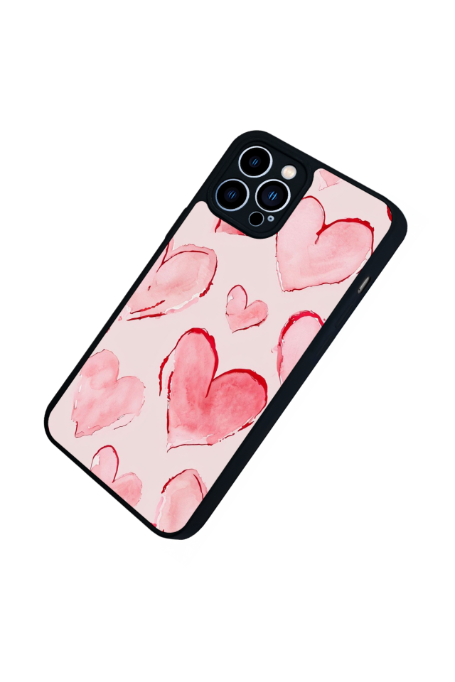 iPhone 13 Pro Max Uyumlu Kalp Love Tasarımlı Glossy Premium Kılıf