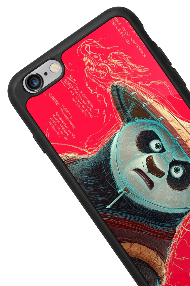 iPhone 6 Plus Uyumlu Kung Fu Panda Tasarımlı Glossy Premium Kılıf