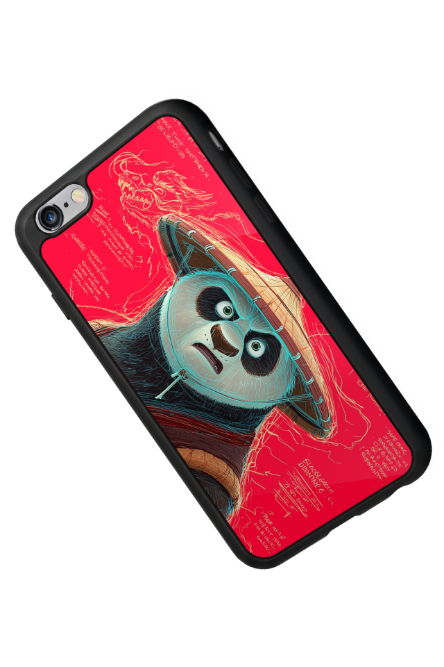 iPhone 6 Plus Uyumlu Kung Fu Panda Tasarımlı Glossy Premium Kılıf