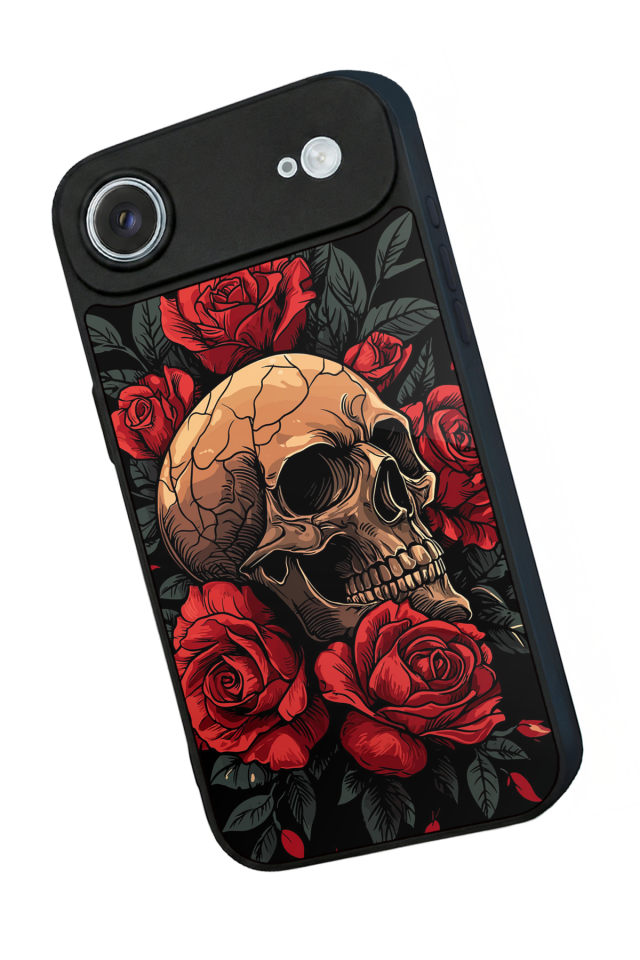 iPhone 17 Air Uyumlu KuruKafa Tasarımlı Glossy Premium Kılıf