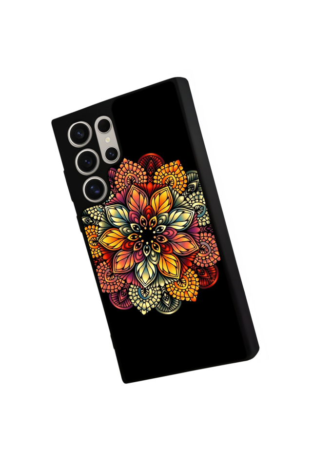Samsung Galaxy S23 Ultra Uyumlu Mandala Tasarımlı Glossy Premium Kılıf