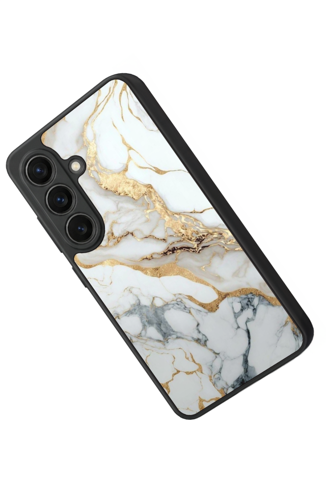 Samsung Galaxy S26 Uyumlu Mermer Marble Tasarımlı Glossy Premium Kılıf