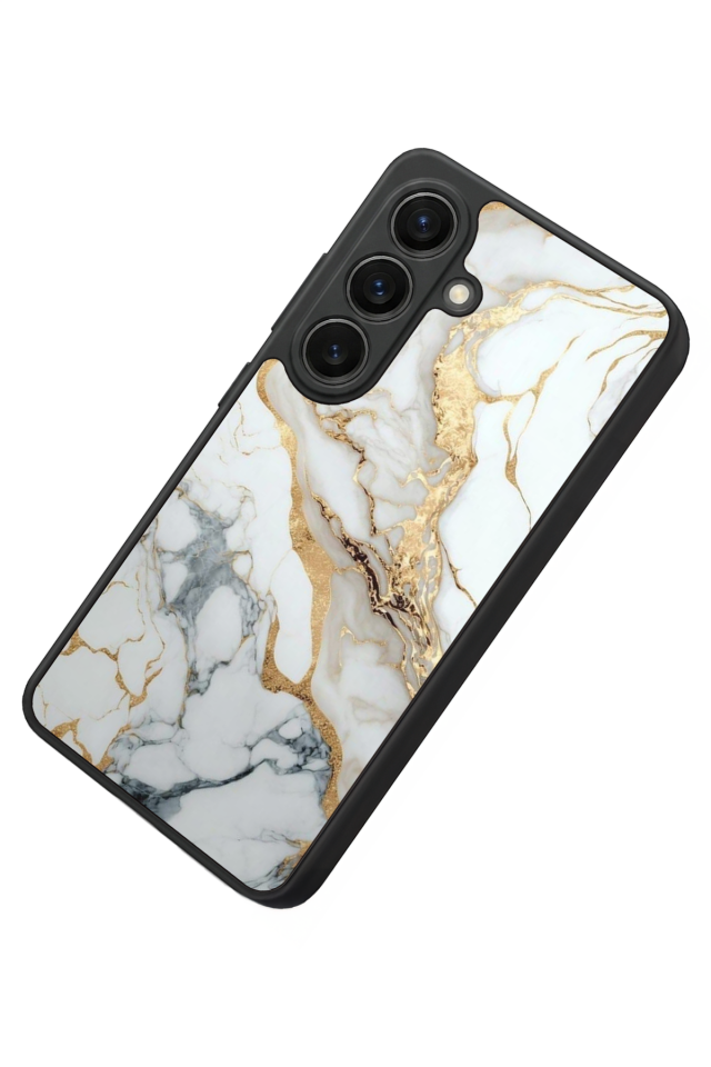 Samsung Galaxy S26 Uyumlu Mermer Marble Tasarımlı Glossy Premium Kılıf