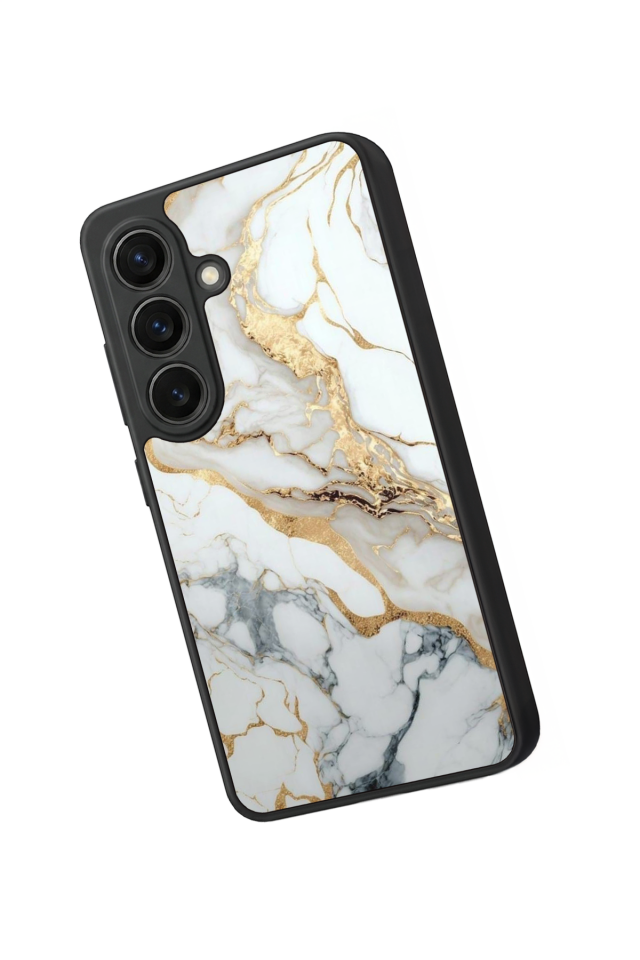 Samsung Galaxy S26 Uyumlu Mermer Marble Tasarımlı Glossy Premium Kılıf