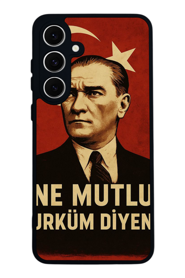 Samsung Galaxy S24 FE Uyumlu Mustafa Kemal Ataturk Tasarımlı Glossy Premium Kılıf