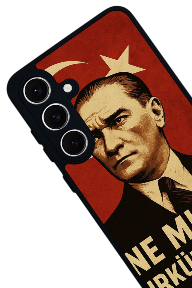 Samsung Galaxy S24 FE Uyumlu Mustafa Kemal Ataturk Tasarımlı Glossy Premium Kılıf