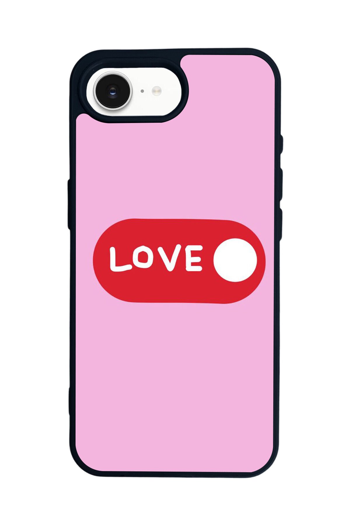 iPhone 16E Uyumlu Kalp Love Tasarımlı Glossy Premium Kılıf