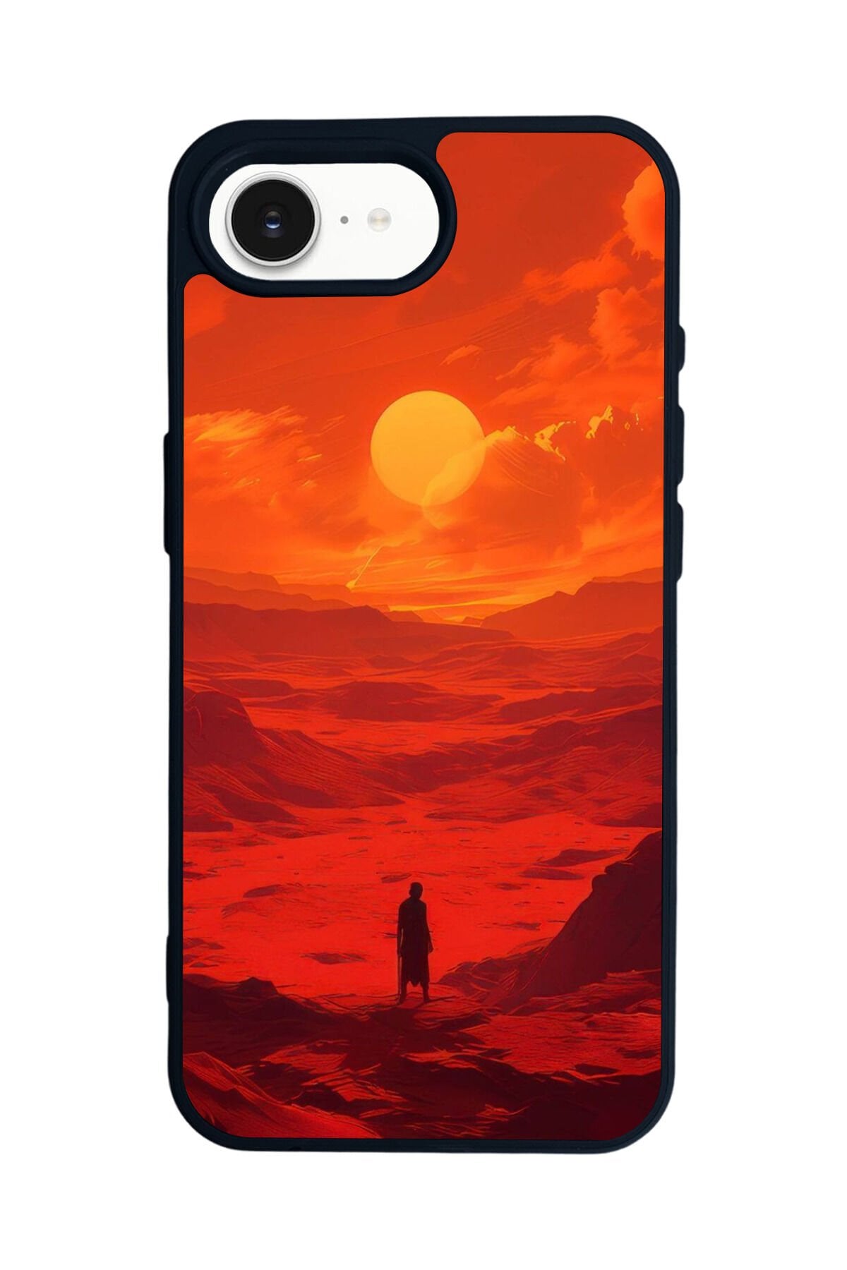 iPhone 16E Uyumlu Güneş Tasarımlı Glossy Premium Kılıf