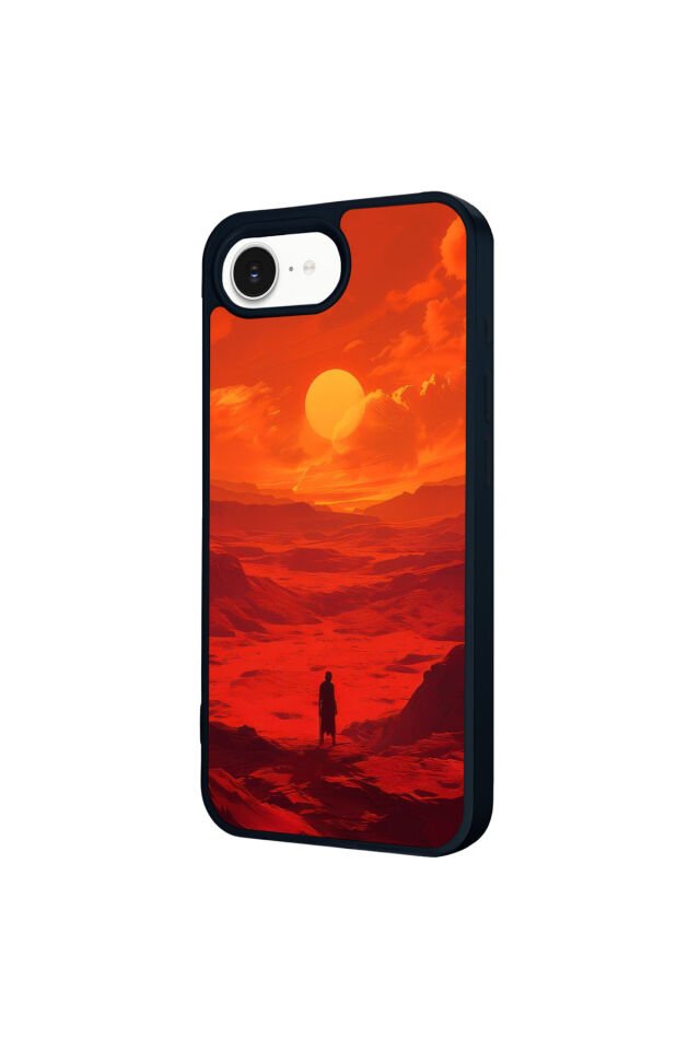 iPhone 16E Uyumlu Güneş Tasarımlı Glossy Premium Kılıf