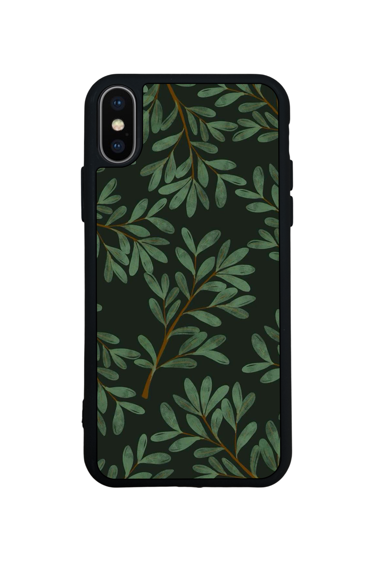 iPhone XS Max Uyumlu Botanik Tasarımlı Glossy Premium Kılıf