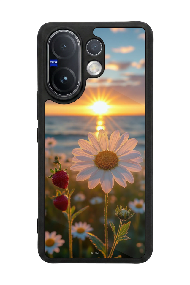 Vivo V60 Uyumlu Cicek Tasarımlı Glossy Premium Kılıf