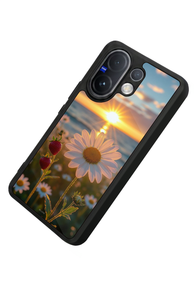 Vivo V60 Uyumlu Cicek Tasarımlı Glossy Premium Kılıf
