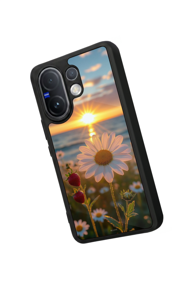 Vivo V60 Uyumlu Cicek Tasarımlı Glossy Premium Kılıf