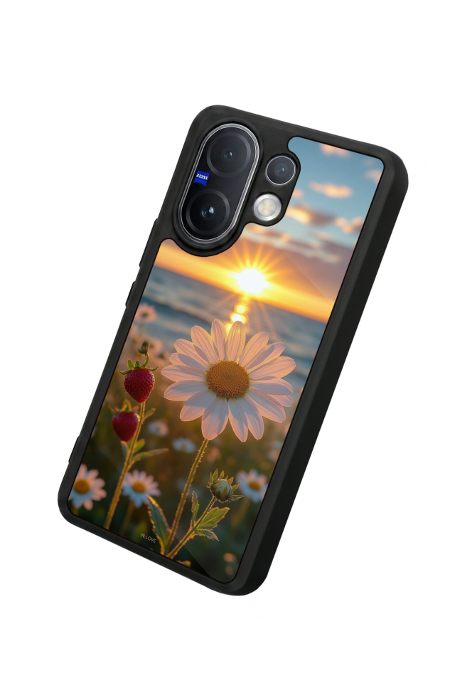 Vivo V60 Uyumlu Cicek Tasarımlı Glossy Premium Kılıf